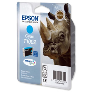Epson T1002 Inkjet Cartridge DuraBrite Ultra for Stylus BX600FW/B40W Cyan Ref T10024010