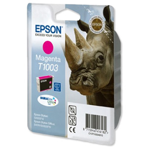 Epson T1003 Inkjet Cartridge DuraBrite Ultra for Stylus BX600FW/B40W Magenta Ref T10034010