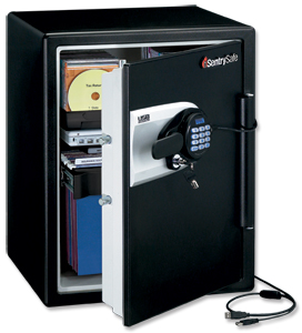 Sentry Fire-Safe Water-Resistant Data Storage Safe USB 56.6 Litre 95.7kg W472xD491xH603mm Ref QA5541