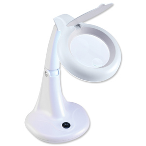 Magnifier Lamp Mini Articulated 3-12 Diopters Arm L1000mm Shade Diam200mm