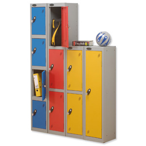 Trexus 4 Door Locker Hasp & Staple Lock Extra Depth ACTIVECOAT W305xD460xH1780mm Silver Blue Ref 862613
