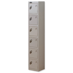 Trexus Plus 6 Door Locker Nest of 1 ACTIVECOAT W305xD305xH1780mm Silver Ref 865113