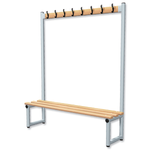 Trexus Single Side Bench with Hooks 1500x350mm Ref 866118