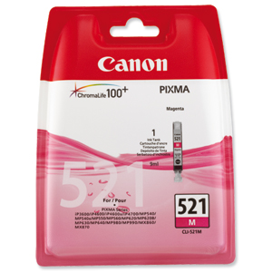Canon CLI-521M Inkjet Cartridge Magenta [for iP3600/4600] Ref 2935B001AA
