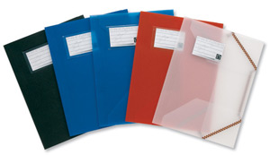 5 Star 3 Flap Elasticated File Polypropylene A4 Translucent [Pack 5]