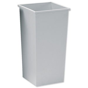 5 Star Waste Bin Square Metal Scratch-resistant W325xD325xH630mm 48 Litres Grey
