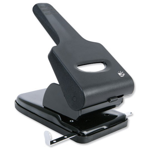 5 Star Punch Heavy-duty 2-Hole Metal with Plastic Base Capacity 65x 80gsm Black and Grey
