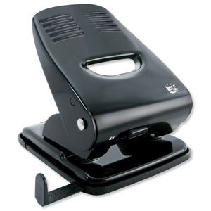 5 Star Punch 2-Hole Metal with Plastic Base Capacity 40x 80gsm Black
