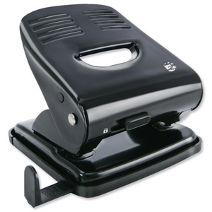 5 Star Punch 2-Hole Metal with Plastic Base Capacity 30x 80gsm Black