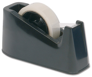 5 Star Tape Dispenser Desk Weighted Non-slip Capacity 25mm Width Black Ref 920136