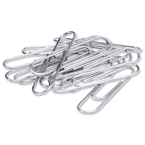 5 Star Giant Paperclips Plain Length 51mm [Pack 10x100]