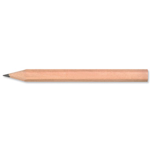 5 Star Half Pencil Wooden Half-length HB Plain Ref 28STK032 [Pack 144]