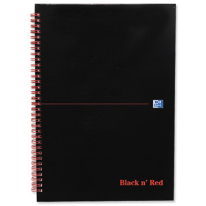 Black n Red Book Wirebound 90gsm Quadrille 5mm 140pp A4 Ref 100080201 [Pack 5]
