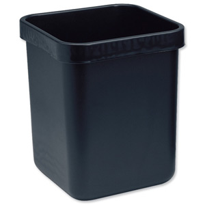 Rexel Agenda Classic Waste Bin Rectangular W311xD311xH390mm 28 Litres Charcoal Ref 25671
